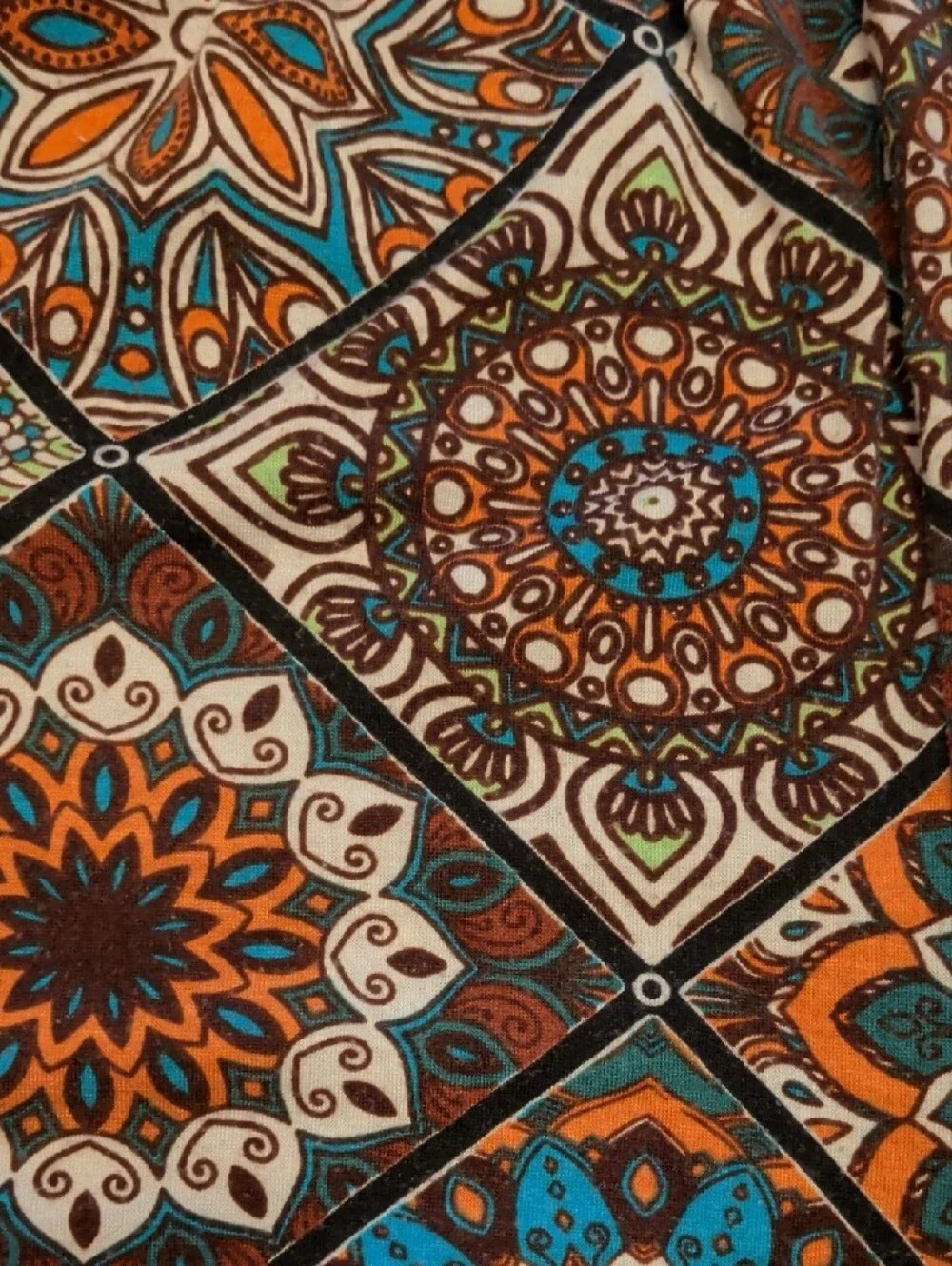 Baby's Bohemian Print Jumpsuit in Teal & Orange